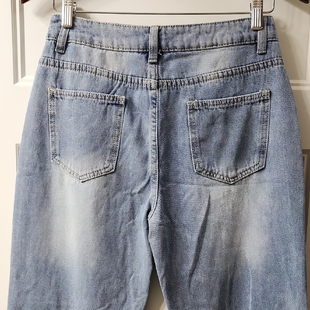 Women's Light Blue Flare Jeans - Picture 5 of 6